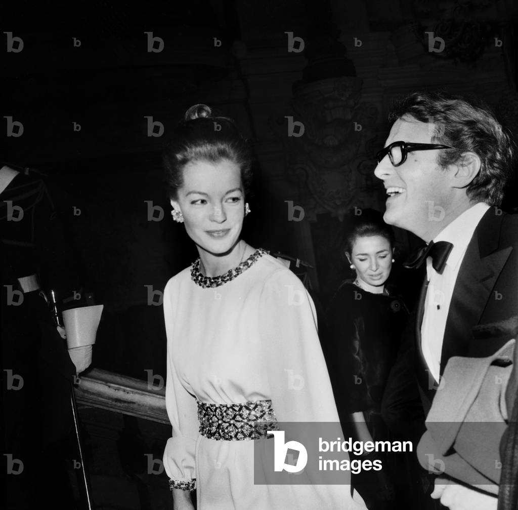 Romy Schneider and Harry Meyen at Premiere of The Film Funny Girl at The Opera, Benefit Goes To Petits Lits Blancs, January 17, 1969 (photo)