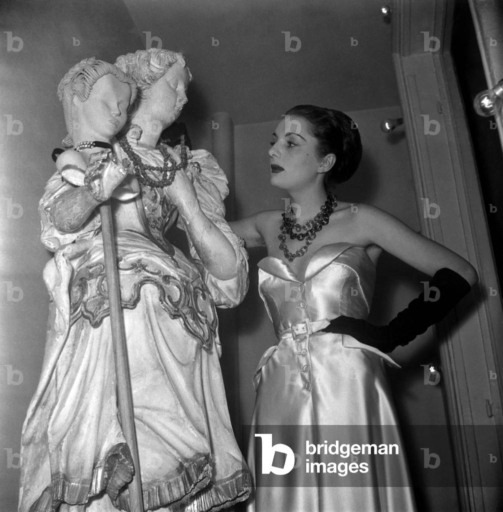 Showing of The Collection of Jewels By Line Vautrin, Paris, February 25, 1948 (b/w photo)