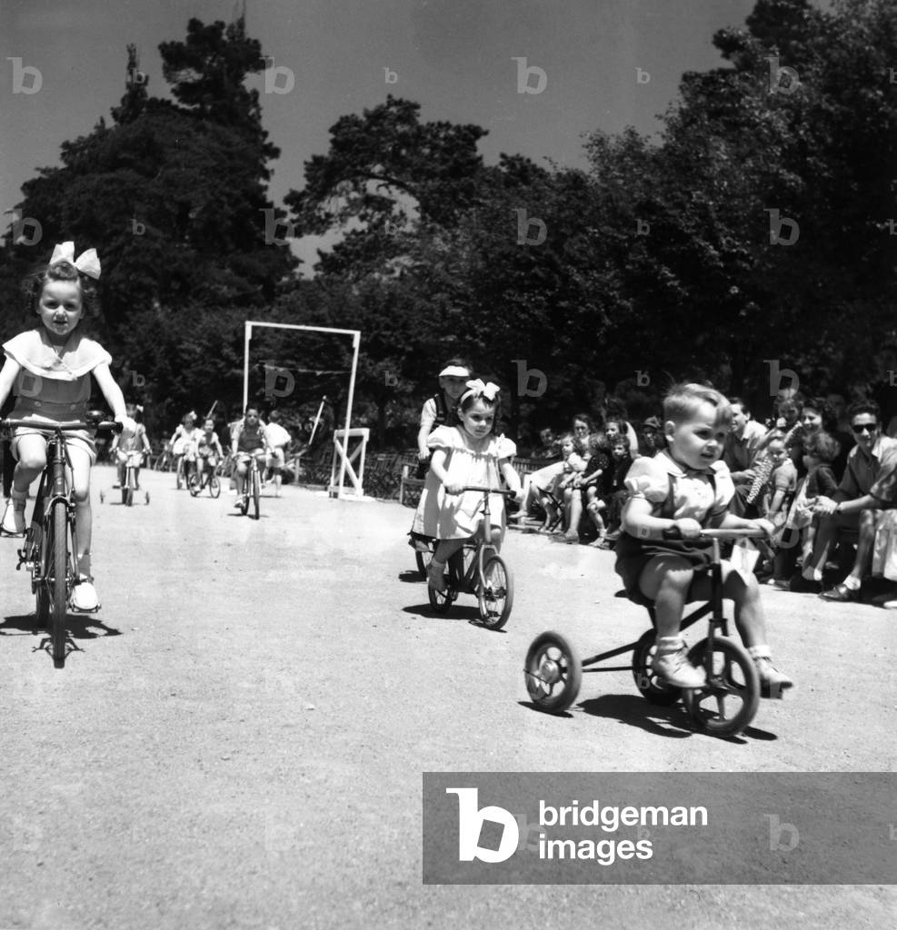 Day Of The Child A Bicycle (b/w photo)