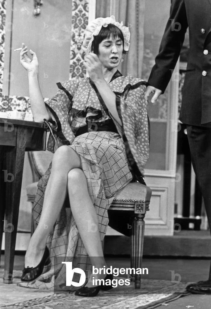 Monique Tarbes In The Piece “Le Don D'Adele” Broadcast On Television In The Show “Au Theatre Ce Soir” May 6, 1972 (b/w photo)