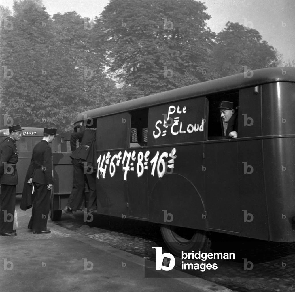 Strike in Public Transport, Paris, October 16, 1947 (b/w photo)