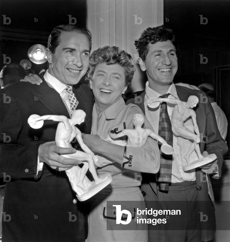 Henri Decker, Mick Micheyl and Marcel Mouloudji With A Prize (