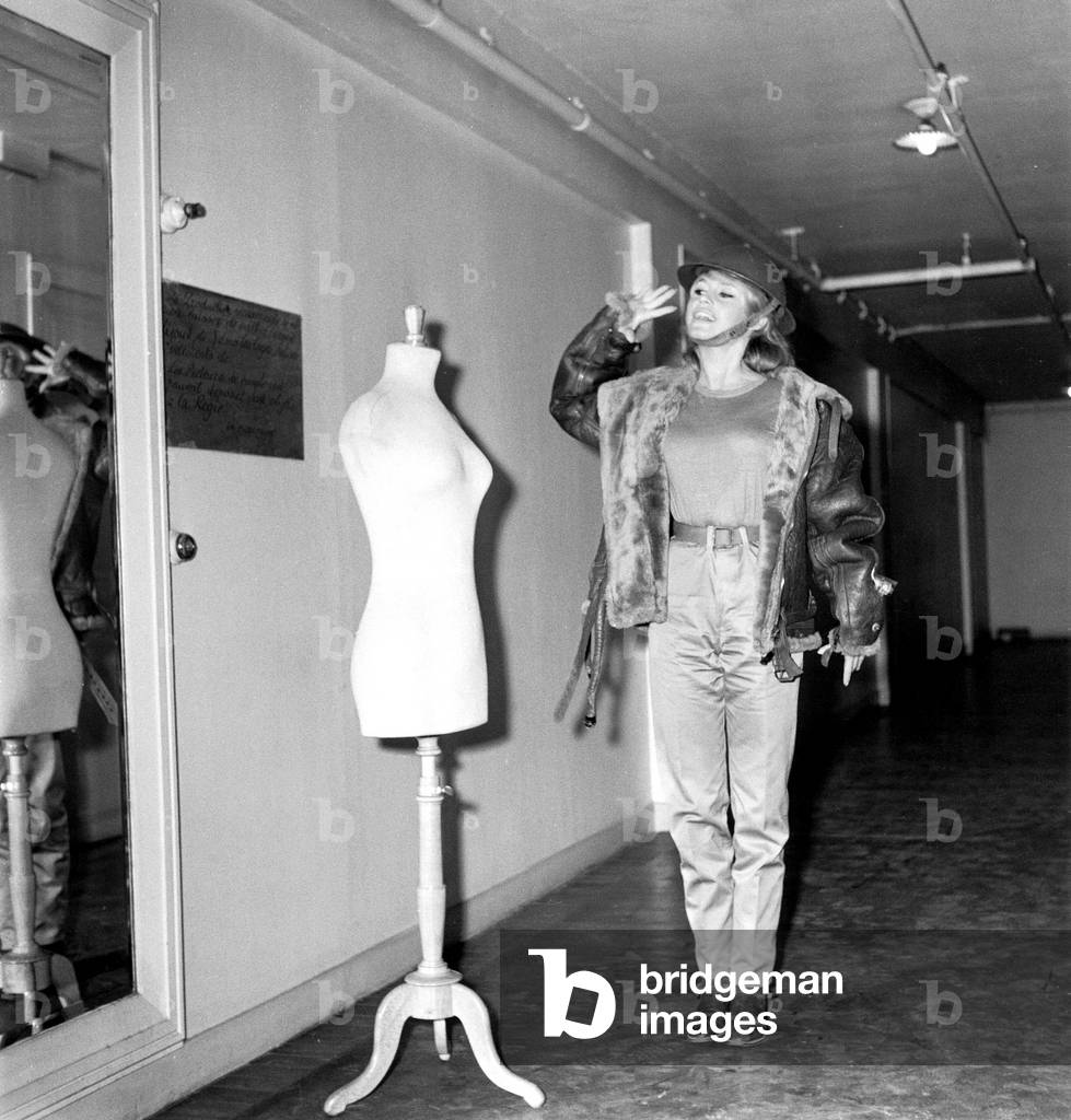 Brigitte Bardot Wearing Military Clothes For Film Babette Goes To War January 29, 1959  (b/w photo)