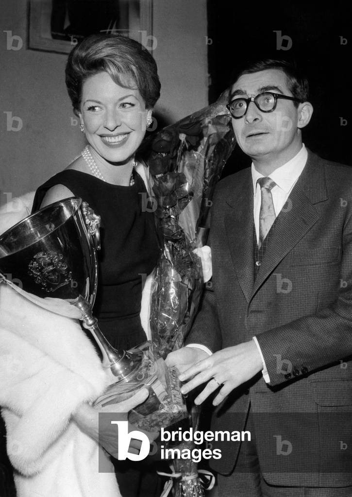 Claude Chabrol Congratulates Madeleine Robinson Winner of The 