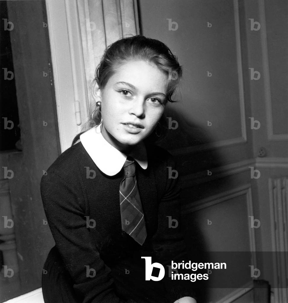 Brigitte Bardot on September 30, 1952 (b/w photo)