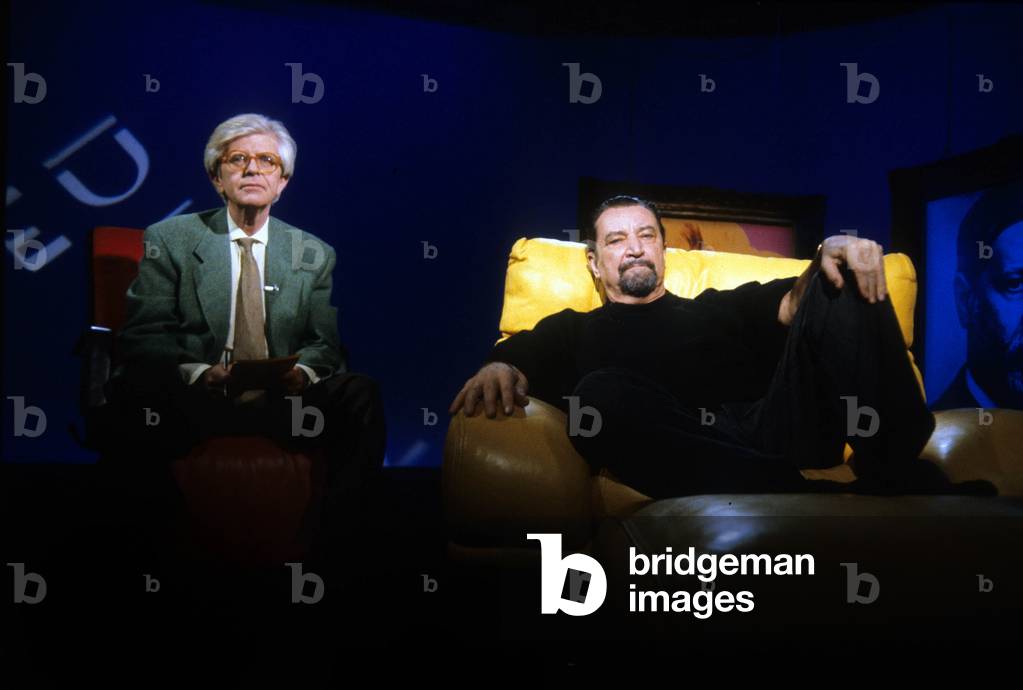 French Choreographer Maurice Bejart during French TV Programme February 21, 1991 (photo)