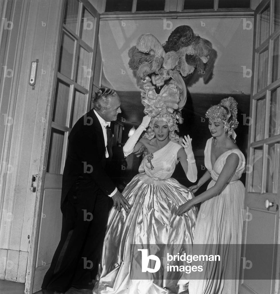 Models Lucky and Freddy With Costumes and Hairstyle By Antoine June 7, 1952 (b/w photo)