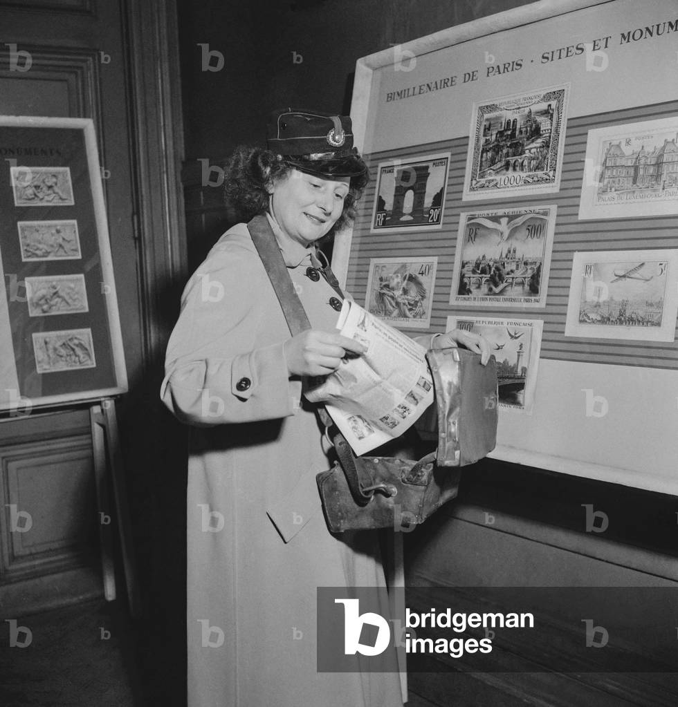 Philatelic exhibition, Paris, October 13, 1951 (b/w photo)