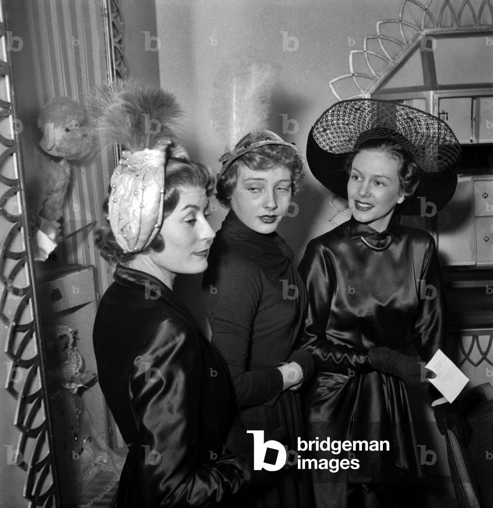 Ladies' Fashion : Hats, November 4, 1948 (b/w photo)