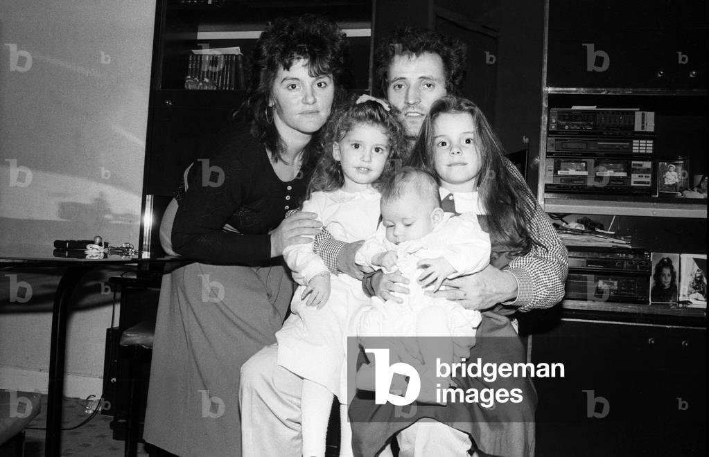 Family, December 26, 1990. (b/w photo)