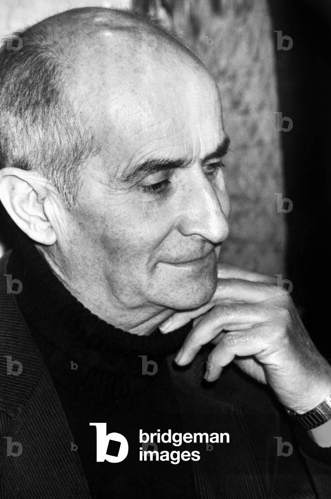 French Actor Louis De Funes on Radioprogram December 10, 1980 (b/w photo)