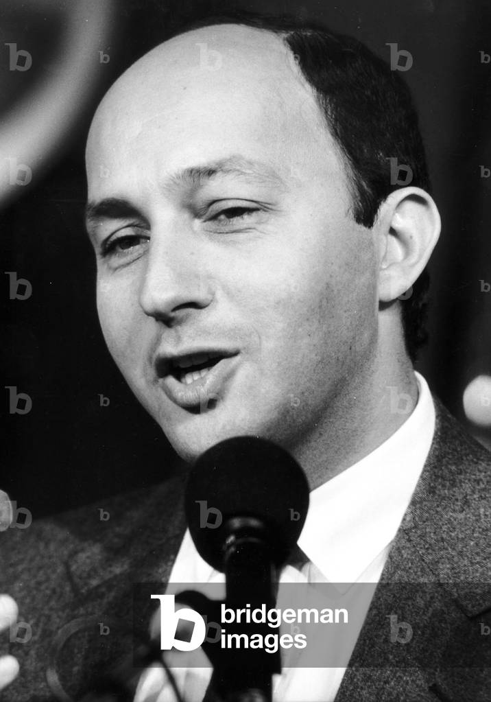 Laurent Fabius French Prime Minister during Radio Program November 15, 1984 (b/w photo)