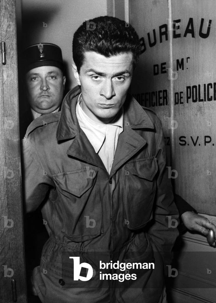 Olivier Darrieux Drunk (Brother of French Actress Danielle Darrieux), Arrested After Knocking Down A Woman. Paris, July 2, 1951 (b/w photo)