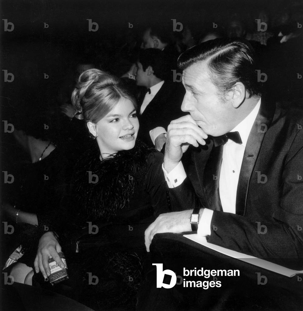 Catherine Allegret and Yves Montand at Premiere of 