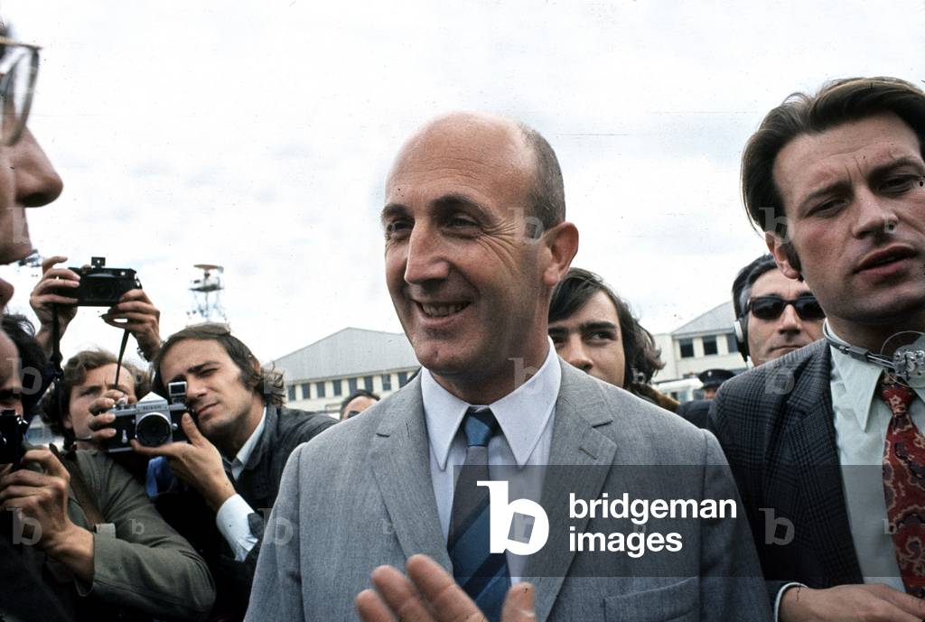 French Pilot of Concorde Andre Turcat Arriving at Bourget Airport on May 26, 1971 (photo)