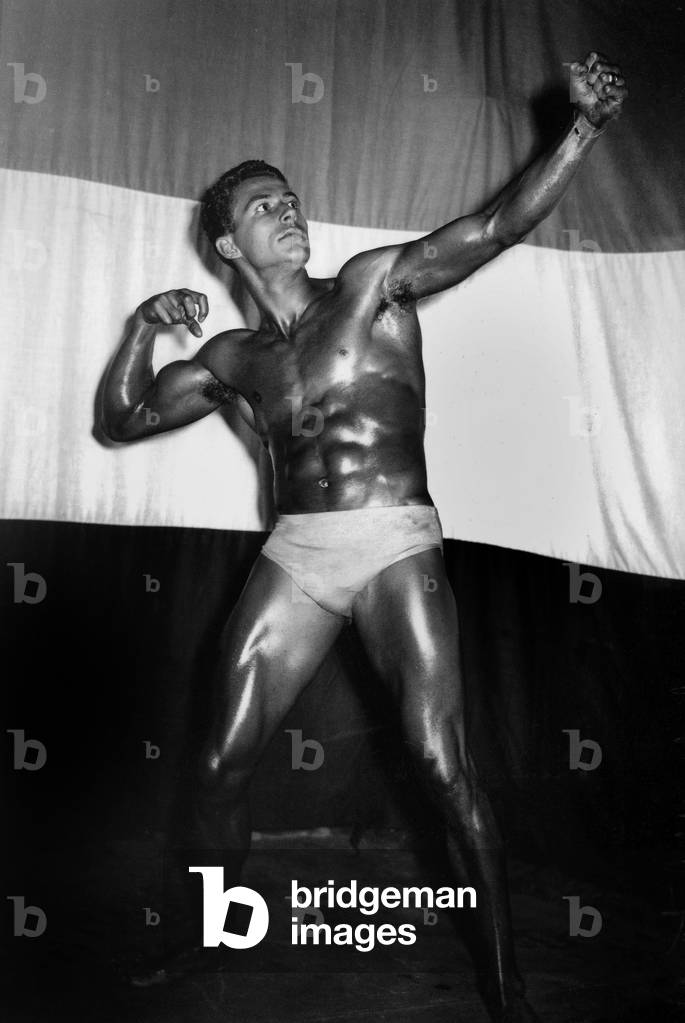 Athlete Jacques Pasquet in 1937 (b/w photo)