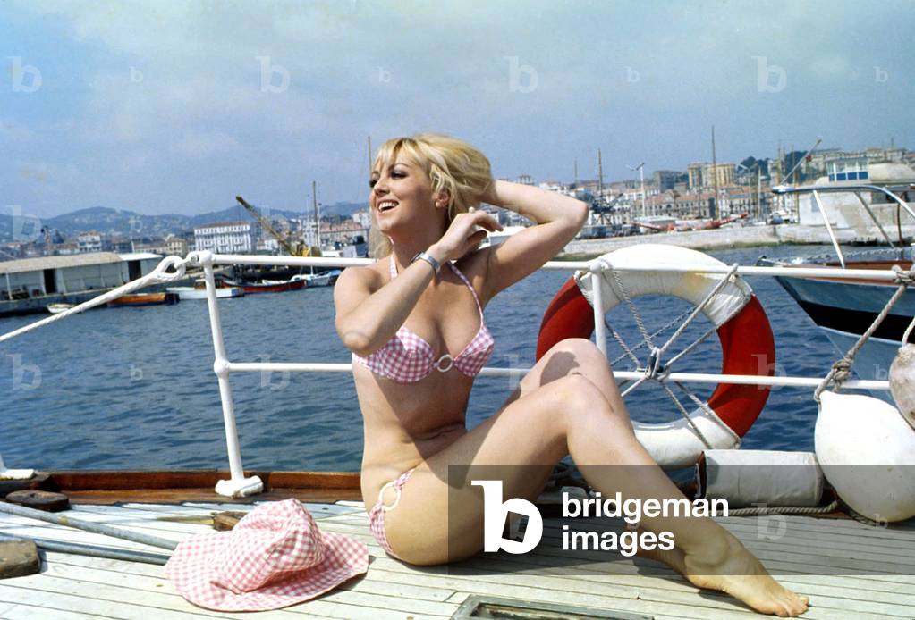 Mylene Demongeot, in Saint Raphael, c.1965 (photo)