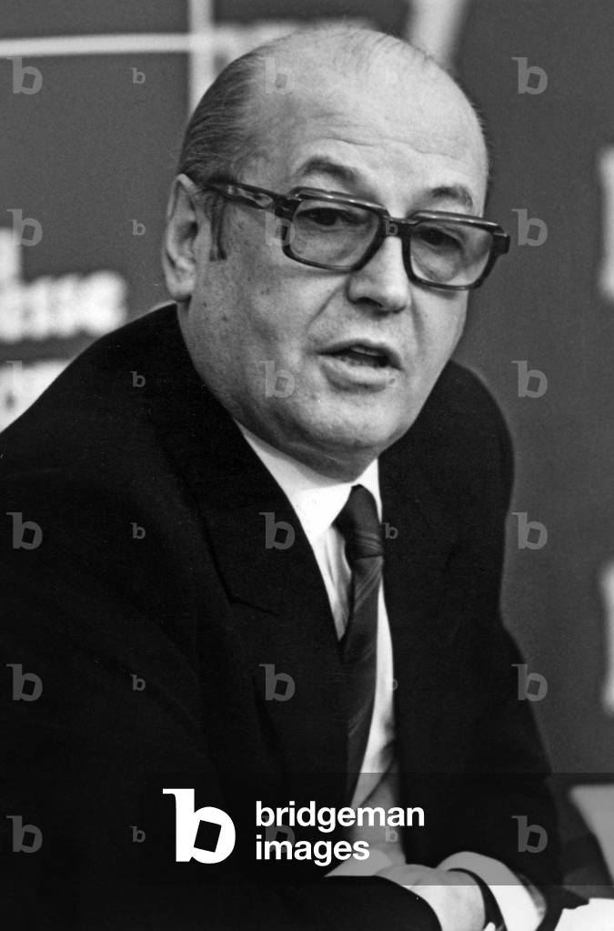 French politician Joseph Franceschi during radioprogram  