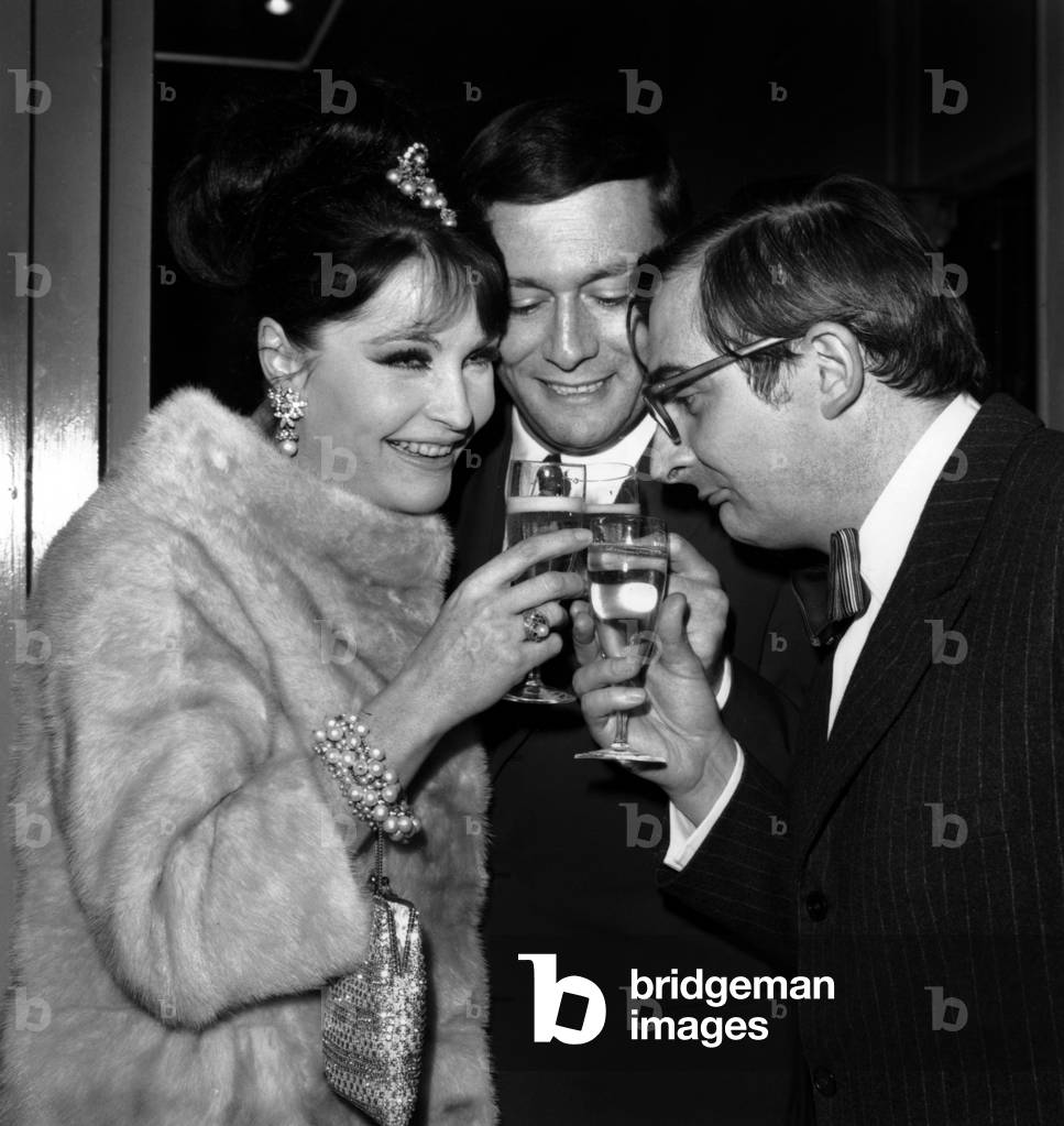 Claude Chabrol Maurice Ronet And Yvonne Furneaux At The Gala For The Film “Scandale” March 31, 1967 Neg: C58039 (b/w photo)