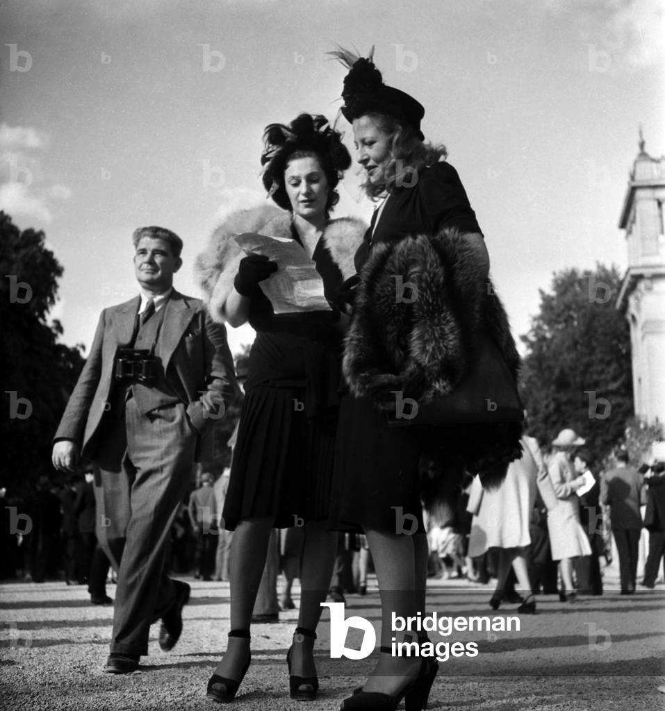 Elegant Women at Horse Race (