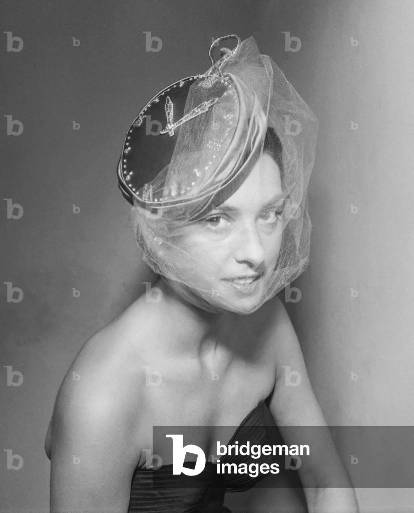 Hat by Jean Barthet, Paris, July 24, 1951 (b/w photo)