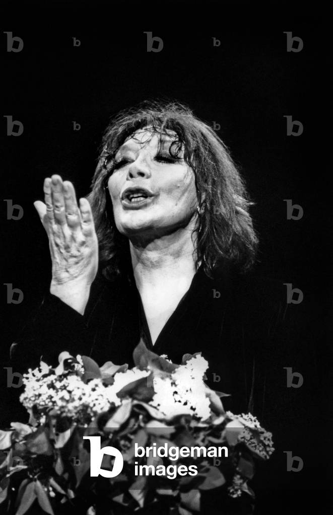 Juliette Greco at Bourges Festival April 27, 1992 (b/w photo)