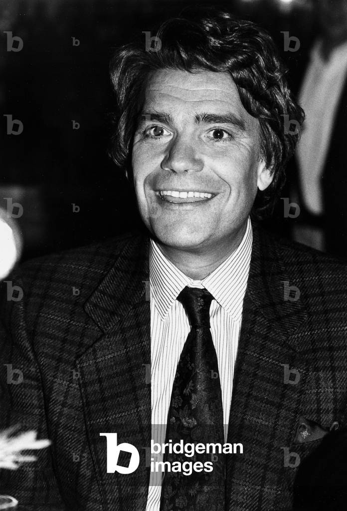Bernard Tapie on March 30, 1990 (b/w photo)