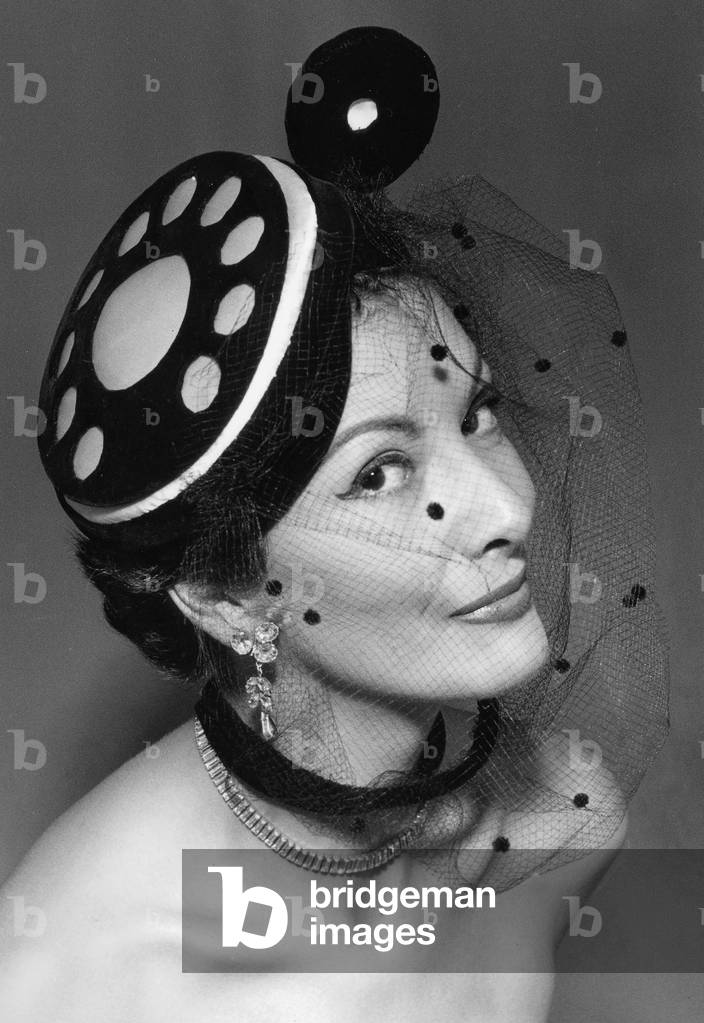 Hat By Jean Barthet, Paris, January 1951 (b/w photo)