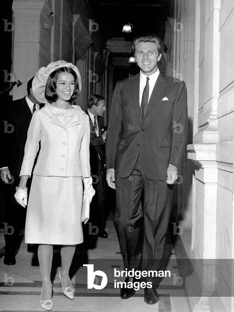 Civil Wedding of Jean Noel Grinda and Florence Michard-Pelissier June 8, 1964 (b/w photo)