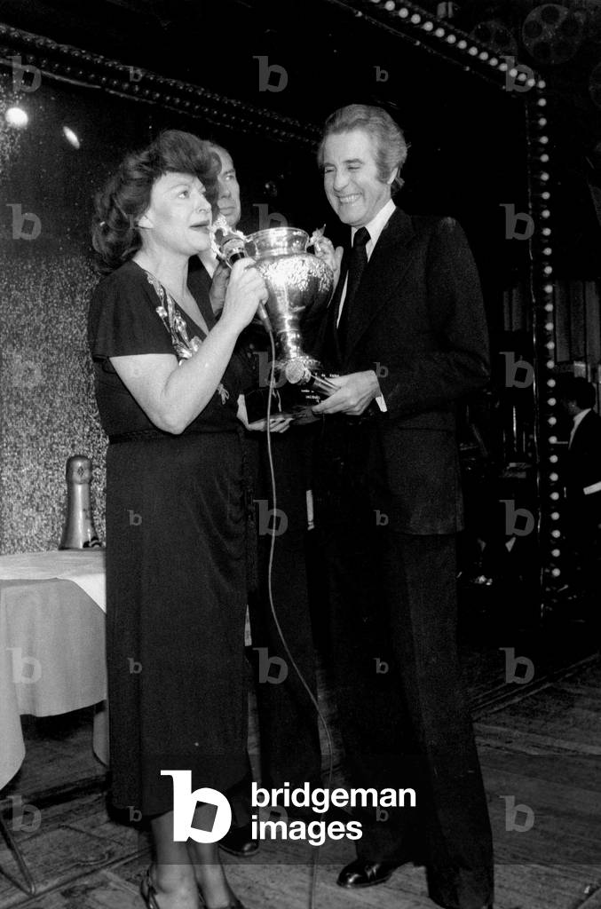 Singer Regine and Jacques Chazot March 21, 1979 (b/w photo)