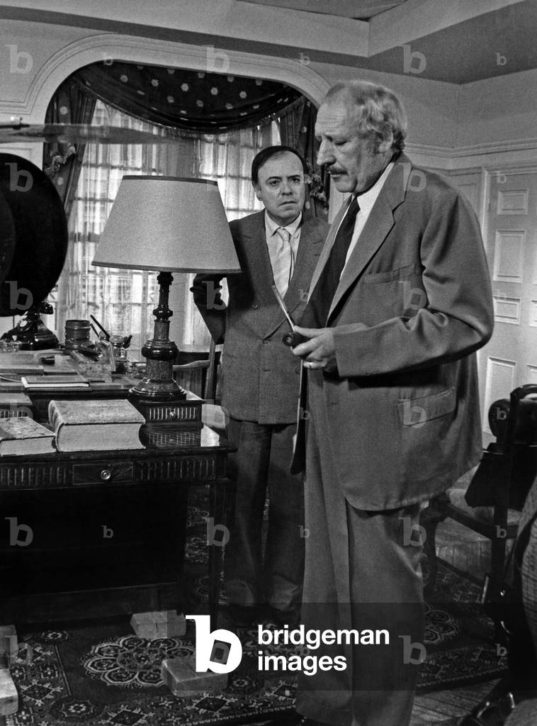 Les Rosenberg Ne Doivent Pas Mourir De Stellio Lorenzi Avec Jean Topart (1922 - 2012) Et Georges Wilson Le 17 Novembre 1973 (b/w photo)