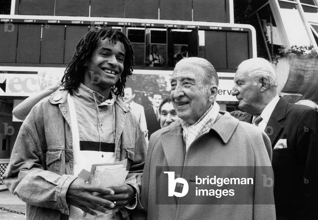 Yannick Noah et Rene Lacoste
