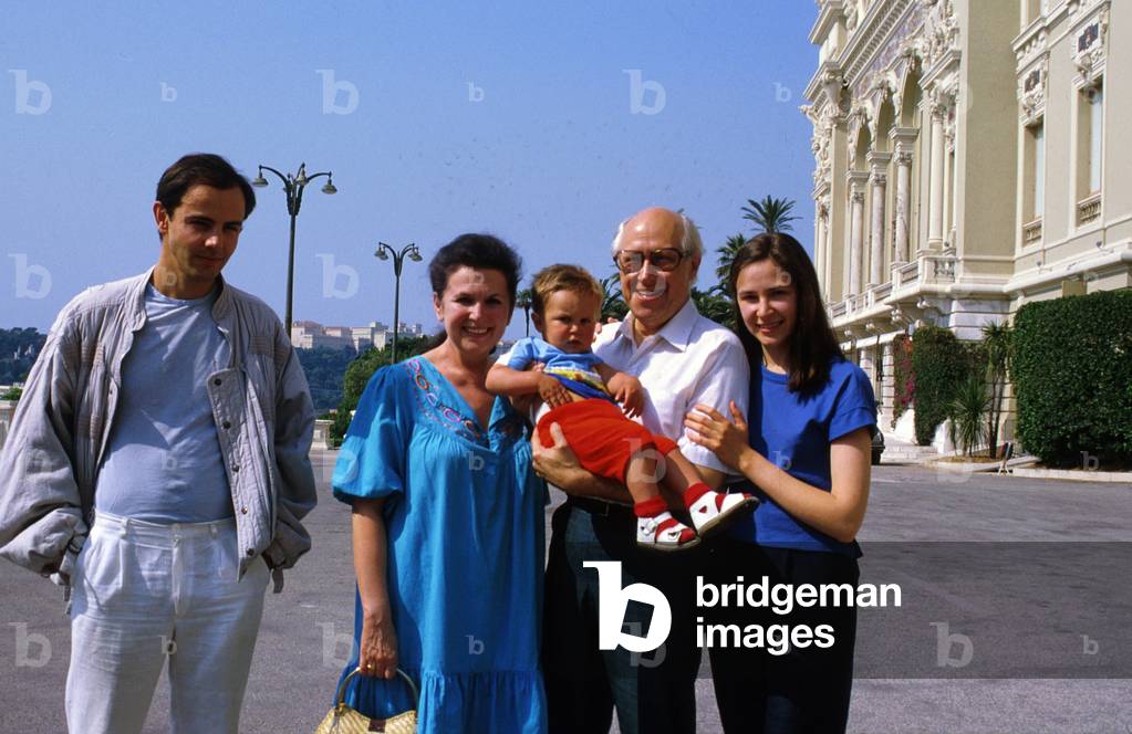 Mstislav Rostropovitch and his Wife Galina during Holiday in Monaco in July 1985 (photo)