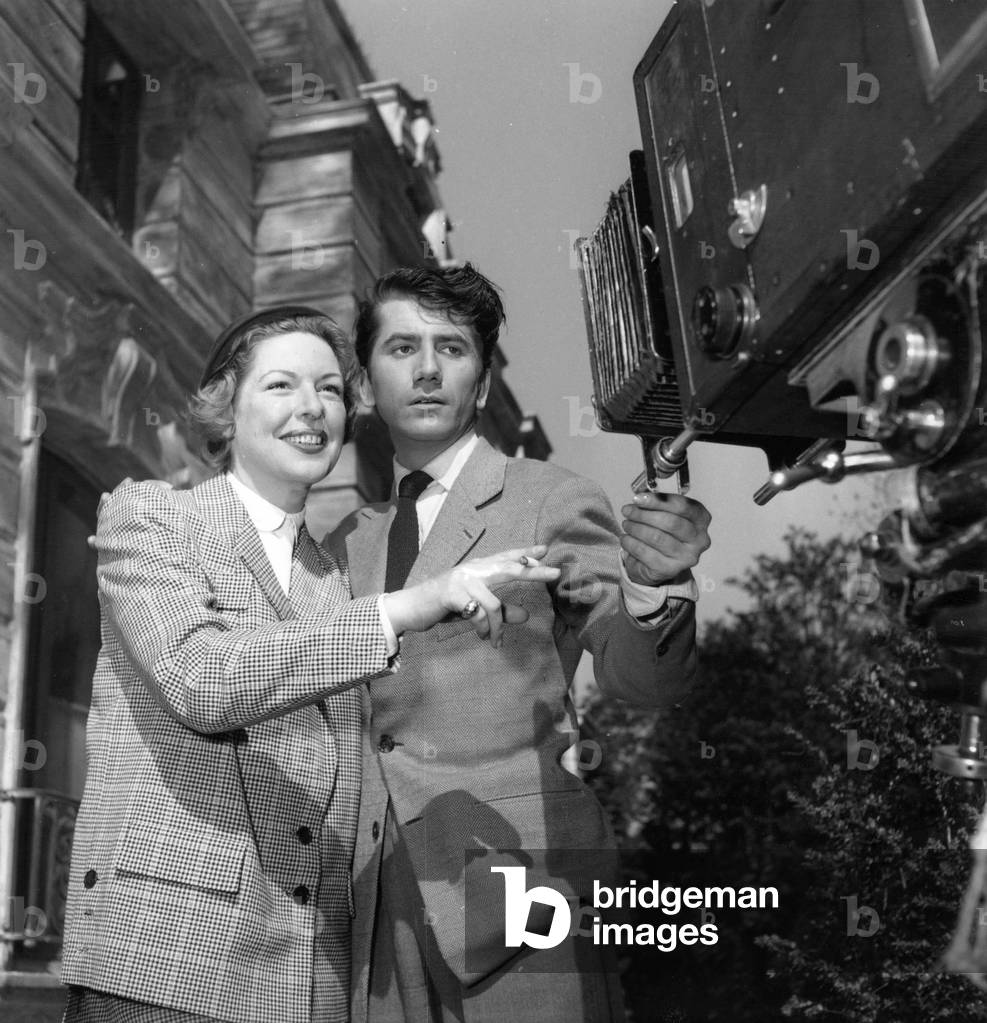 Winner of The French Cinema Feminine Prize Madeleine Robinson and Daniel Gelin April 24Th 1951 (b/w photo)