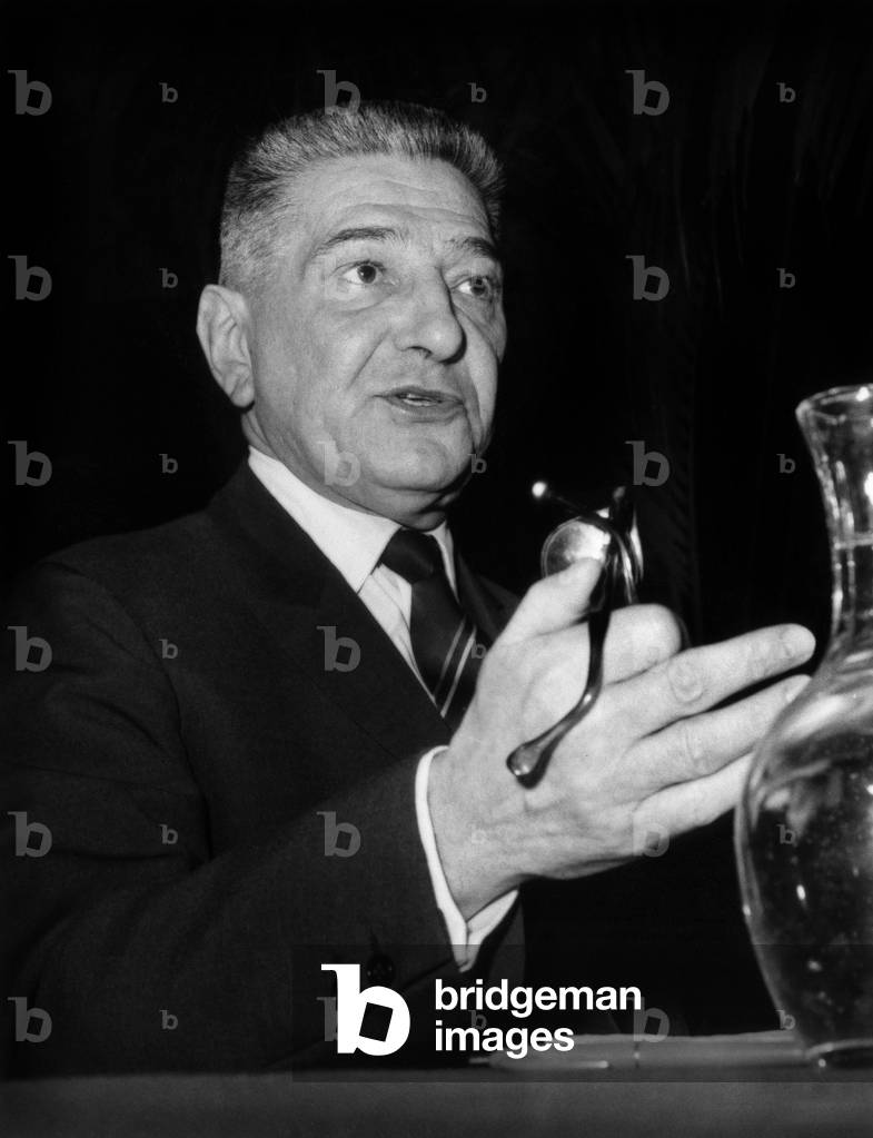 Me Jean-Louis Tixier-Vignancour During A Press Conference At The Palais D'Orsay Giving Reasons For His Candidacy To The President Of The Republic On April 20, 1964 (b/w photo)