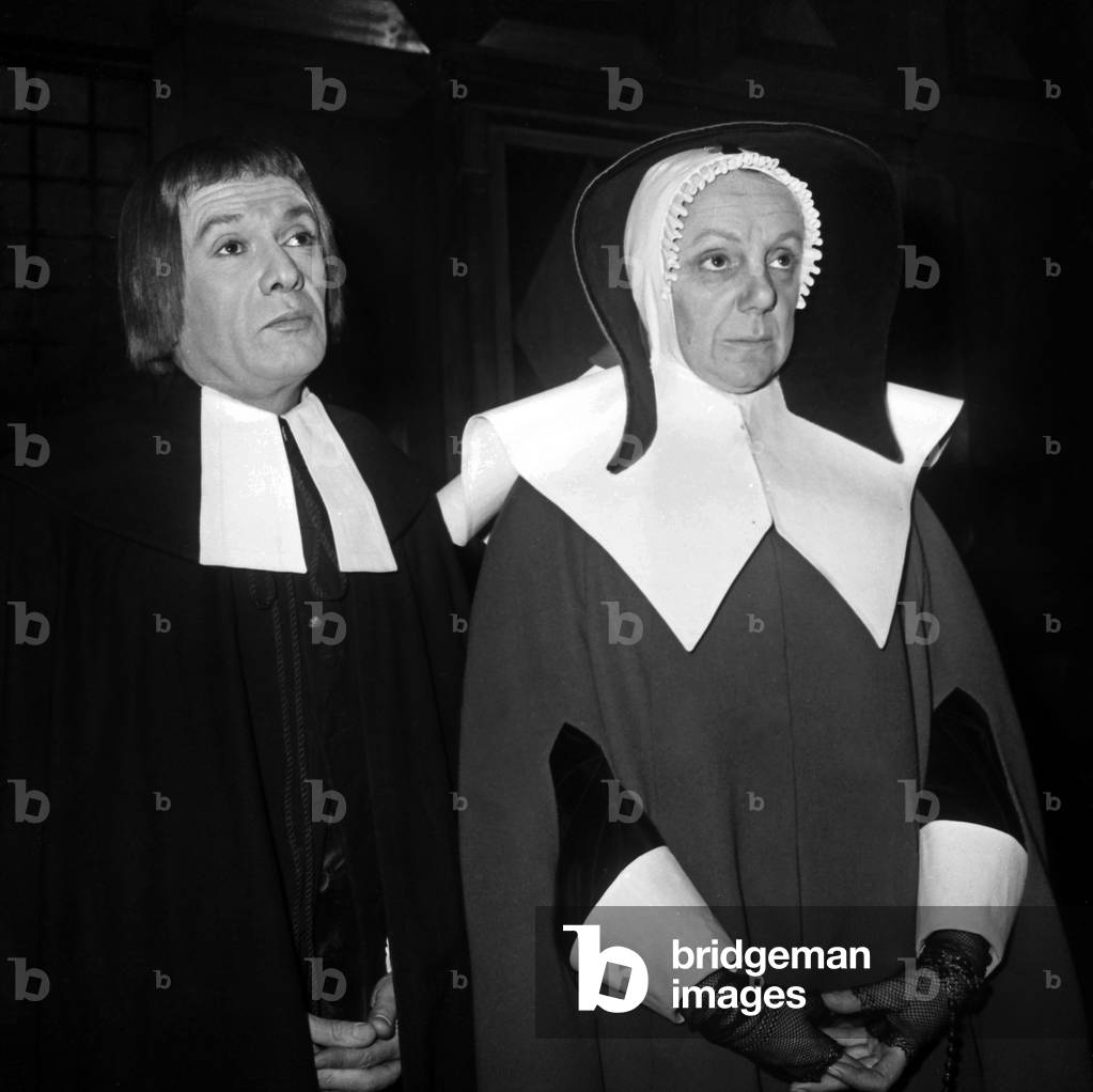 Robert Hirsch and Denise Gence , rehearsal of 