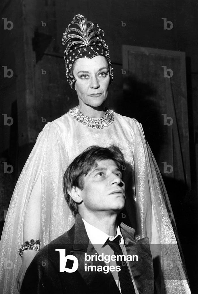 French Actors Maria Casares and Jean Babilee during Rehearsals of Play 