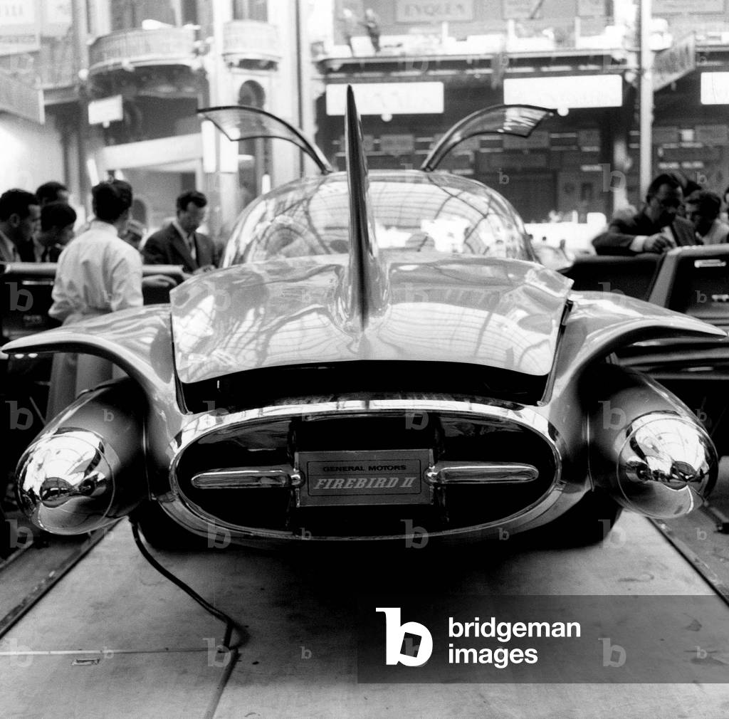 The Car Firebird Ii Presented at Paris Motor Show October 3, 1956 (b/w photo)