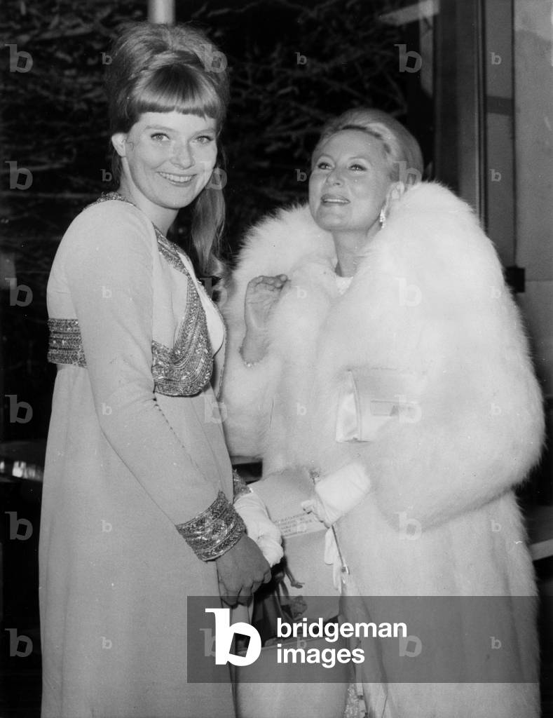 Michele Morgan (R) and Ulla Bergryd at Premiere of Film 