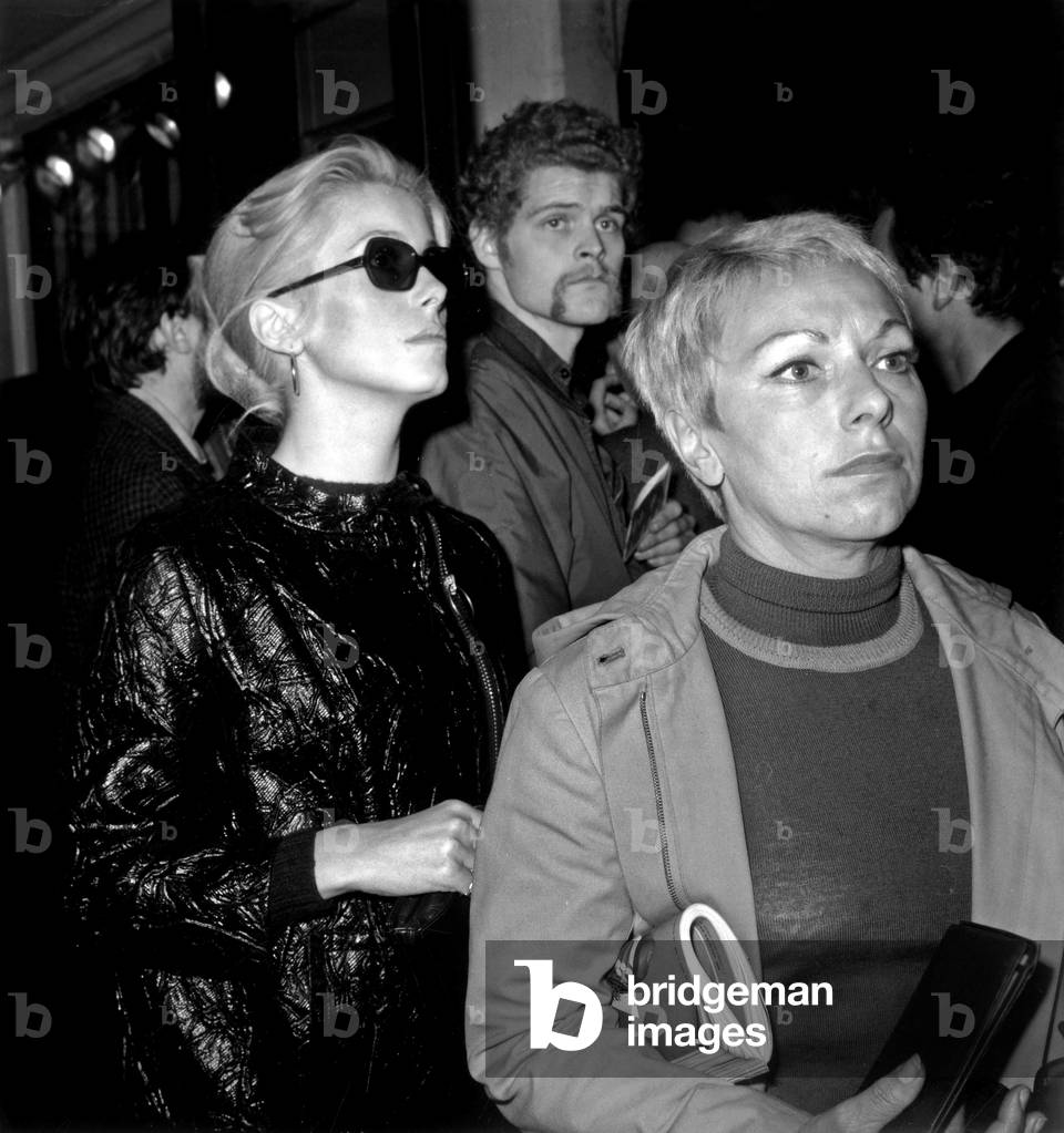 General Meeting of French Trade Union of Actors To Proclaim Unlimited Strike, May 21, 1968 in Paris : Catherine Deneuve (b/w photo)