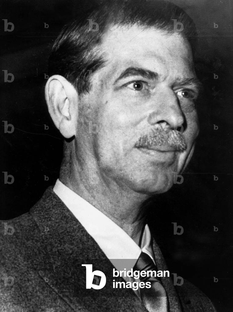 Carol Ii (1893-1953) Former King of Rumania, 1930-1940 here in 1951 (b/w photo)