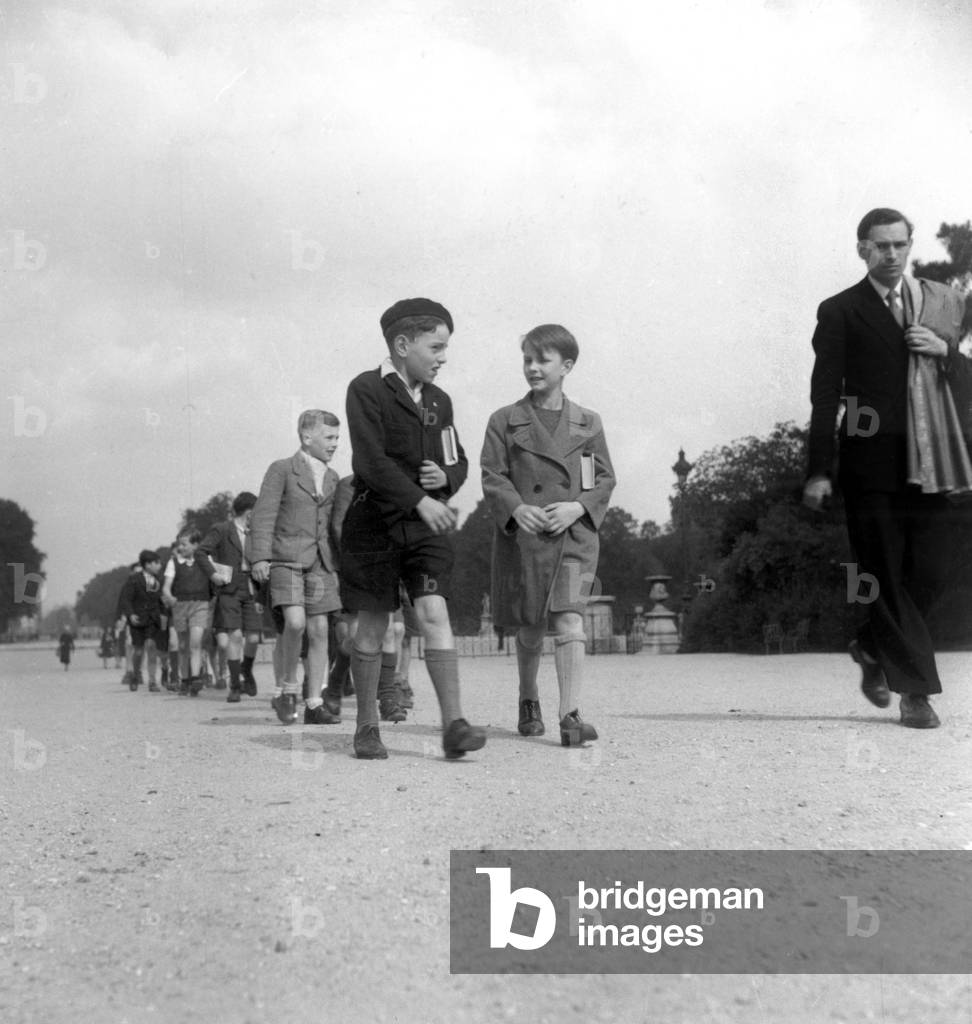 Schoolboys, Paris, C. 1946 (b/w photo)
