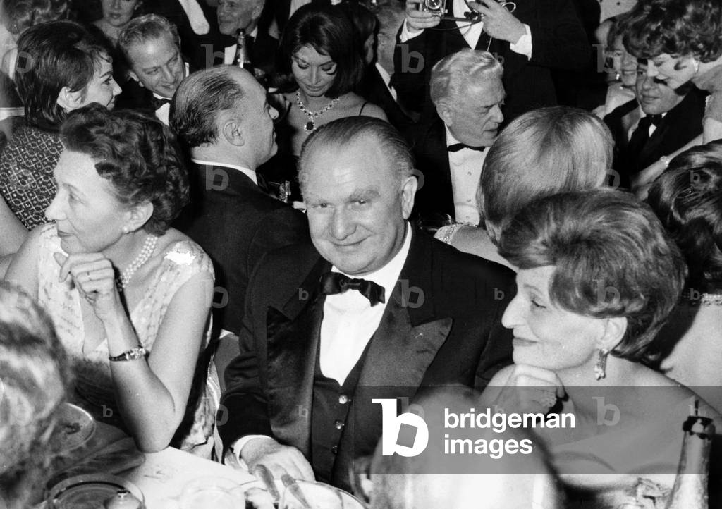 Sergei Vinogradov, Russian Ambassador To Paris, Attending Premiere of New Revue at The Lido December 07, 1961 (b/w photo)
