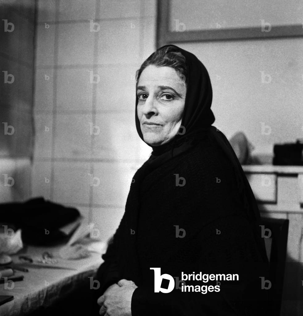 Ruth Draper, American Author and Actress, Paris, October 25, 1946 (b/w photo)