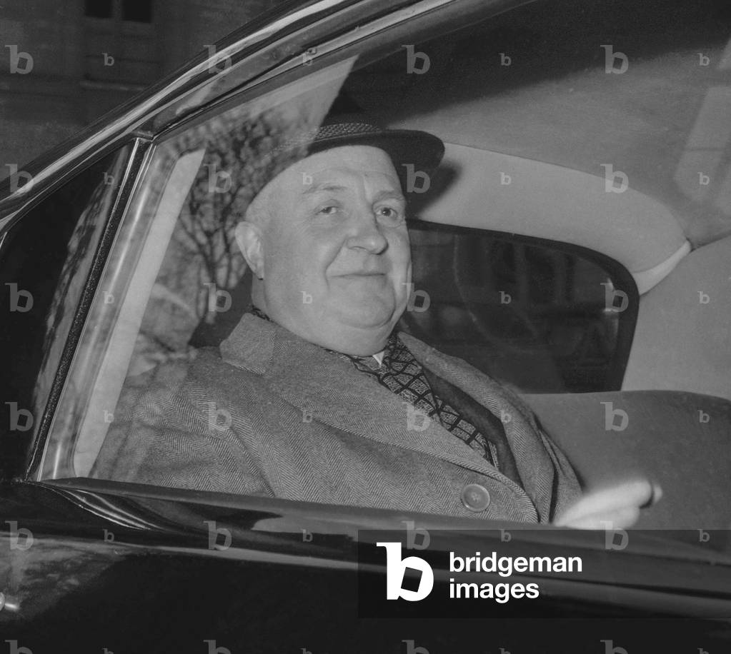 French politician Max Flechet, Paris, January 14, 1960 (b/w photo)