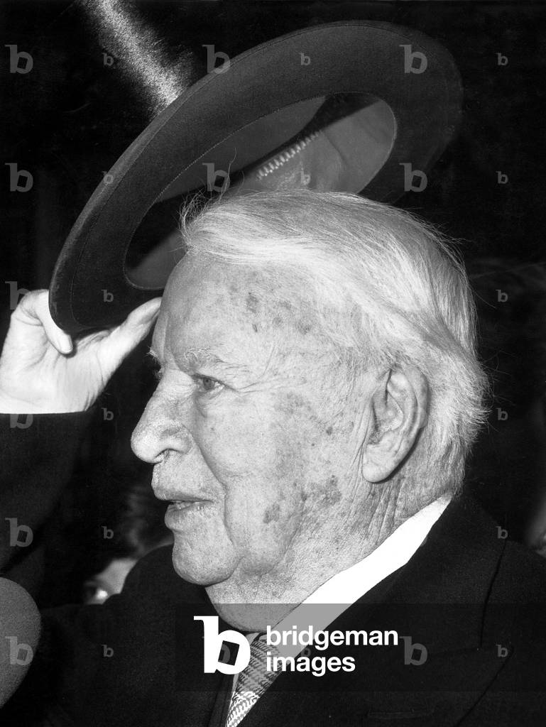 Charlie Chaplin March 4, 1975 (b/w photo)
