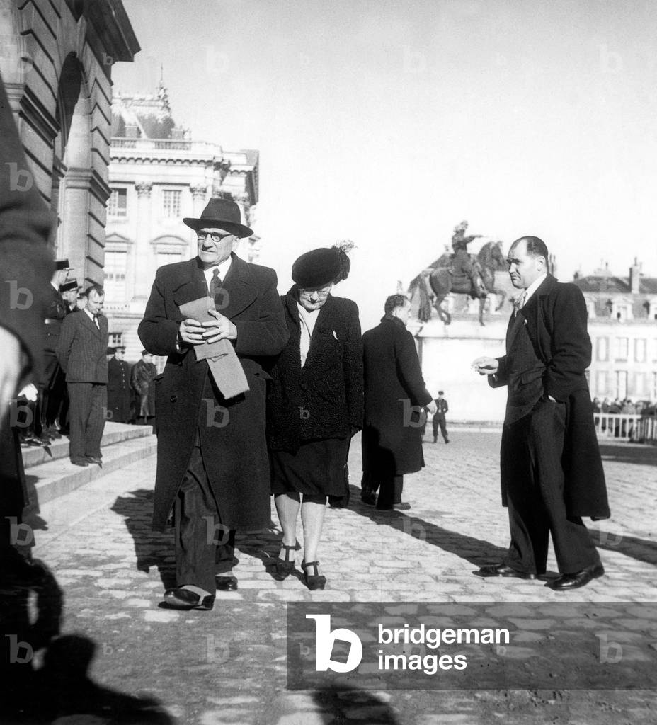 New French President Vincent Auriol After Presidential Elections in January 1947 (b/w photo)