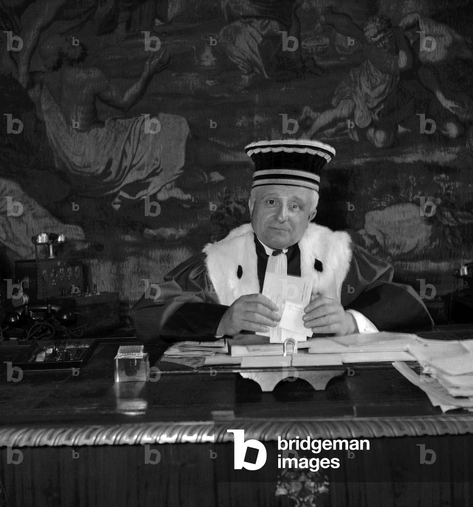 Antonin Besson, the new public prosecutor, Paris, June 22, 1949 (b/w photo)