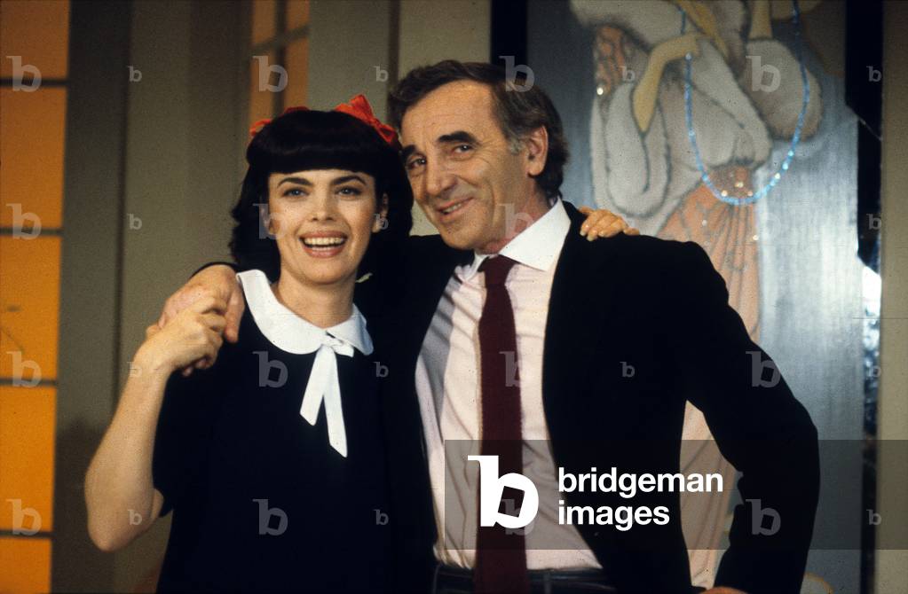 Mireille Mathieu and Charles Aznavour, 1983 (photo)
