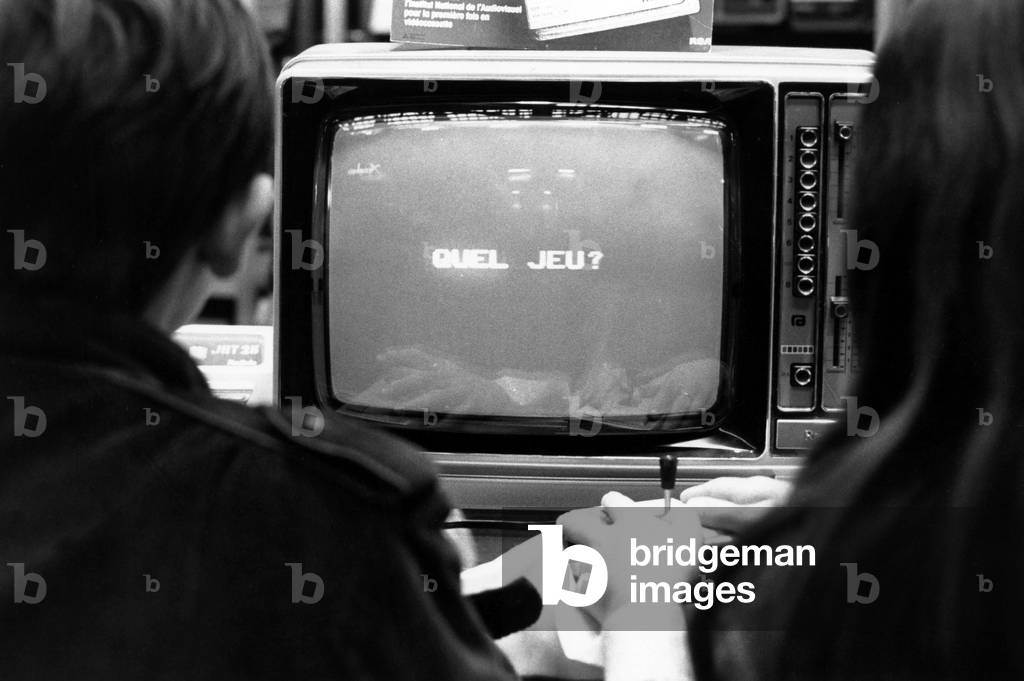 Video Game Presented at Hifi and Video Fair in Paris November 03, 1980 (b/w photo)